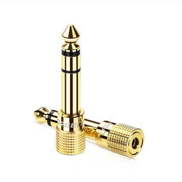 Перехідник UGREEN 6.5mm Male to 3.5mm Female Adapter Gold (20503)
