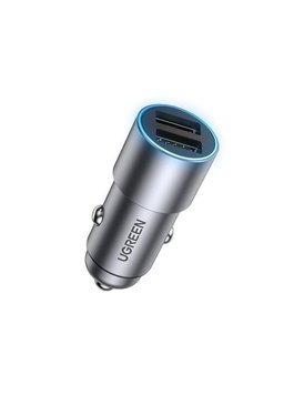 Автомобільний зарядний пристрій UGREEN CD130 Dual USB Car Charger 24W 2.4A Gray (50592)