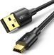 Кабель UGREEN US132 USB-А 2.0 Male to Mini USB 5pin Male Cable 2m Black (30472)