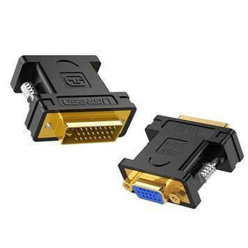 Адаптер UGREEN DVI (24+5) Male to VGA Female Converter Black (20122)