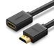 Кабель UGREEN HD107 HDMI Male to Female Extension Cable 0.5m Black (10140)