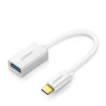 Перехідник UGREEN US154 USB Type-C Male to USB 3.0 Female OTG Adapter White (30702)