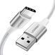 Кабель UGREEN US288 USB 2.0 to USB Type-C Cable Nickel Plating Aluminum Braid 3A 0.25m White (60129)