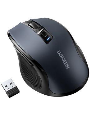 Бездротова миша UGREEN MU006 Ergonomic Wireless Mouse 2.4G 4000DPI Silence Design Black (90545)