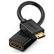 Адаптер UGREEN Mini HDMI Male to HDMI Female Adapter Cable 22cm Black (20137)