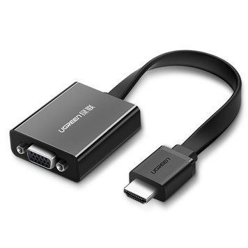 Адаптер UGREEN MM103 HDMI to VGA + 3.5mm + micro-USB Power Port Converter Black (40248)