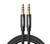 Кабель UGREEN AV112 3.5mm Male to 3.5mm Male Cable Gold Plated Metal Case with Braid 2m Black (50363)