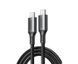Cable UGREEN US567 USB-C to USB-C PD Fast Charging Cable 1m Black/Gray (15373)