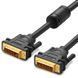 Кабель UGREEN DV101 DVI (24+1) Male to Male Cable Gold Plated 2m Black (11604)