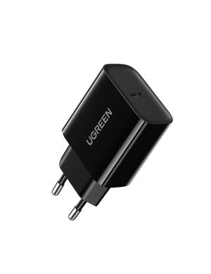 Мережевий зарядний пристрій UGREEN CD137 Fast Charging Power Adapter with PD QC4.0 20W 3A Black (10191)