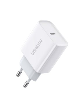 Мережевий зарядний пристрій UGREEN CD137 Fast Charging Power Adapter with PD QC4.0 20W 3A White (60450)