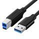 Кабель UGREEN US210 USB 3.0 AM to BM Print Cable 1m Black (30753)