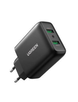 Charger UGREEN CD161 36W QC3.0 USB Fast Charger 3A Black (10216)