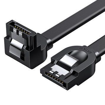 Кабель UGREEN US217 Angled SATA 3 Data Cable 0.5m Black (30797)
