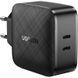 Charger UGREEN CD216 2xUSB Type-C Fast Charger PD QC4.0 66W 3A Black (70867)