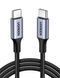 Кабель UGREEN US316 USB Type-C to USB Type-C Cable Aluminum Case with Braided 1m Black (70427)