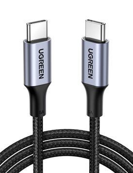 Кабель UGREEN US316 USB Type-C to USB Type-C Cable Aluminum Case with Braided 2m Black (70429)