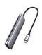 USB-хаб UGREEN CM136 USB Type-C Multifunction Adapter to 3xUSB 3.0+HDMI+PD Space Gray (70495)