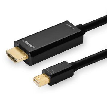 Кабель UGREEN MD101 Mini DP Male to HDMI Cable 4K 1.5m Black (20848)