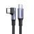 Cable UGREEN US334 USB-C 2.0 to Angled USB-C M/M Cable Aluminium Shell with Braided 1m Black (70643)