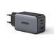 Charger UGREEN CD244 USB-A+2xUSB-C 65W GaN Tech Fast Charger Grey (10335)