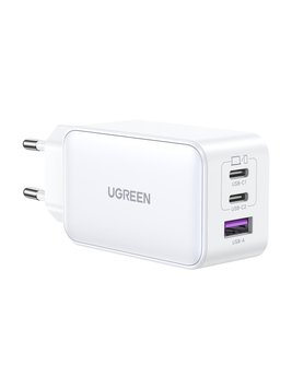 Мережевий зарядний пристрій UGREEN CD244 USB-A+2xUSB-C 65W GaN Tech Fast Charger White (15334)