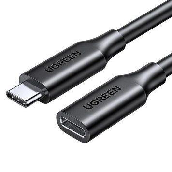 Кабель UGREEN US353 USB-C 3.1 Extension Cable 10Gbps Gen2 5A 1m Black (10387)