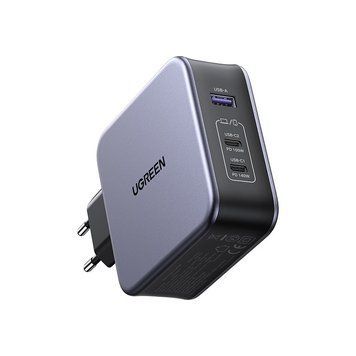 Мережевий зарядний пристрій UGREEN CD289 GaN Fast Charger 140W with Cable Gray (90549)