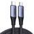 Кабель UGREEN US355 USB Type-C to USB Type-C 100W Gen2 5A Cable Aluminium Shell with Braided 1m Black (80150)
