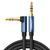 Кабель UGREEN AV112 Angled Cable 3.5mm Male to 3.5mm Male Cable Gold Plated Metal Case with Braid 1m Blue (60179)