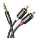 Кабель UGREEN AV116 3.5mm Male to 2 RCA Male Cable 2m Black (10584)